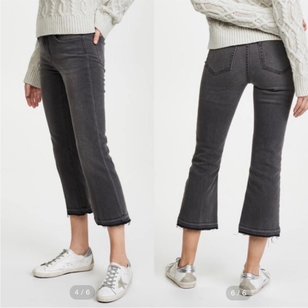 L’Agence Serena Grey Cropped Baby Flare